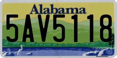 AL license plate 5AV5118