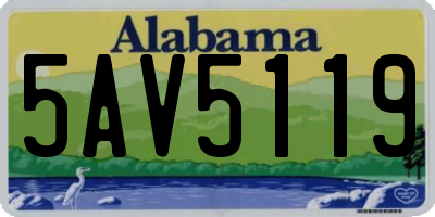 AL license plate 5AV5119