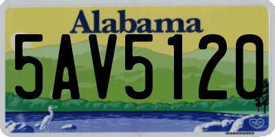 AL license plate 5AV5120