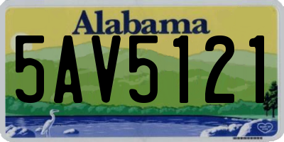 AL license plate 5AV5121