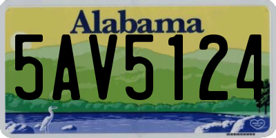 AL license plate 5AV5124