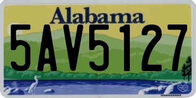 AL license plate 5AV5127