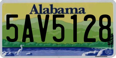AL license plate 5AV5128