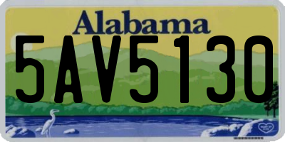 AL license plate 5AV5130
