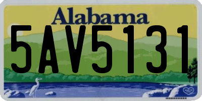 AL license plate 5AV5131