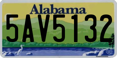 AL license plate 5AV5132