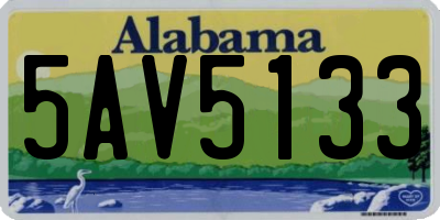 AL license plate 5AV5133