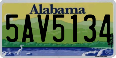 AL license plate 5AV5134