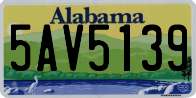 AL license plate 5AV5139