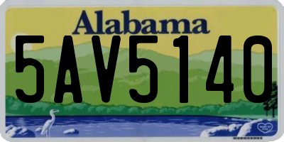 AL license plate 5AV5140