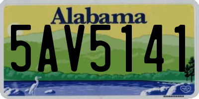 AL license plate 5AV5141