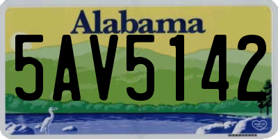 AL license plate 5AV5142