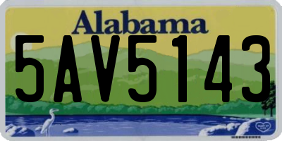 AL license plate 5AV5143
