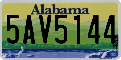 AL license plate 5AV5144