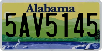 AL license plate 5AV5145