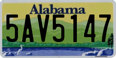 AL license plate 5AV5147