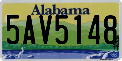 AL license plate 5AV5148