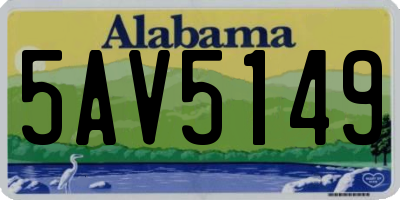 AL license plate 5AV5149