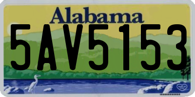AL license plate 5AV5153