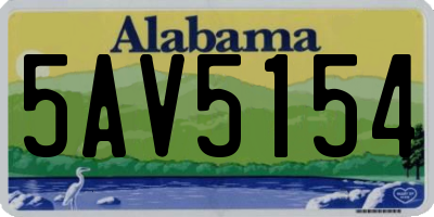 AL license plate 5AV5154