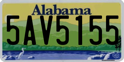 AL license plate 5AV5155