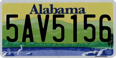 AL license plate 5AV5156