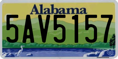 AL license plate 5AV5157