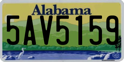 AL license plate 5AV5159
