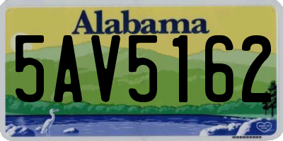 AL license plate 5AV5162