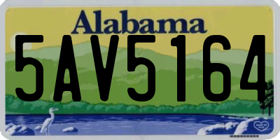 AL license plate 5AV5164