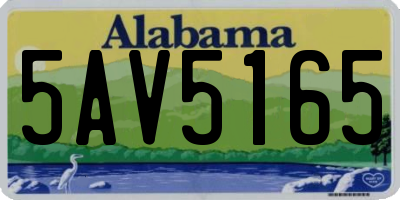 AL license plate 5AV5165
