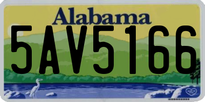 AL license plate 5AV5166