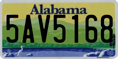 AL license plate 5AV5168