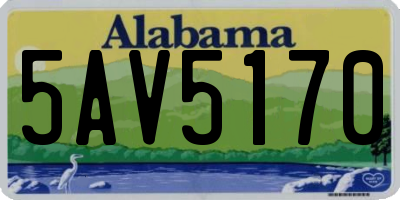 AL license plate 5AV5170