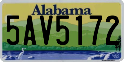 AL license plate 5AV5172