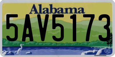 AL license plate 5AV5173