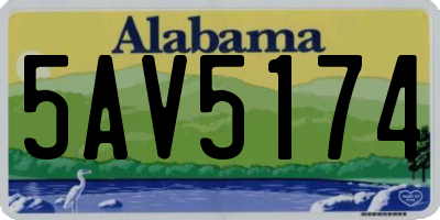 AL license plate 5AV5174