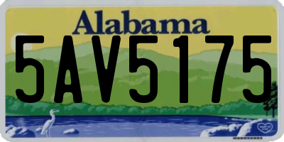 AL license plate 5AV5175