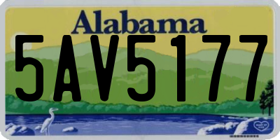 AL license plate 5AV5177