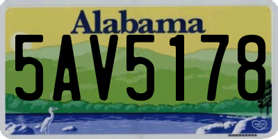 AL license plate 5AV5178