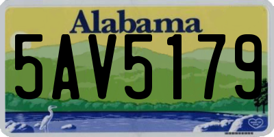 AL license plate 5AV5179