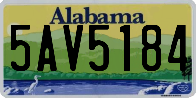 AL license plate 5AV5184