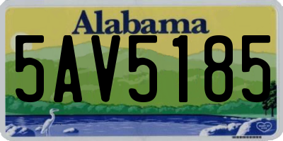 AL license plate 5AV5185