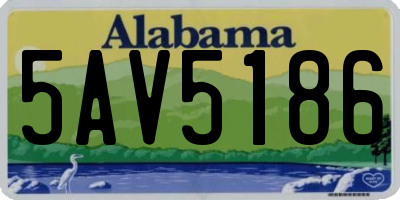 AL license plate 5AV5186
