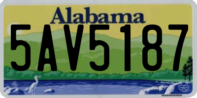 AL license plate 5AV5187
