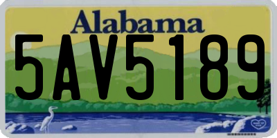 AL license plate 5AV5189