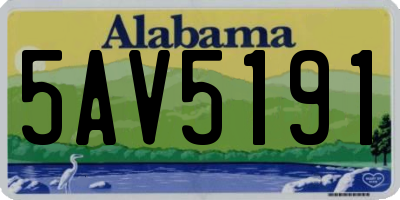 AL license plate 5AV5191