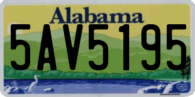 AL license plate 5AV5195