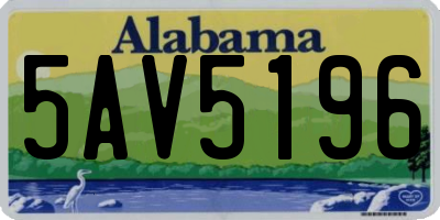 AL license plate 5AV5196