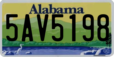 AL license plate 5AV5198